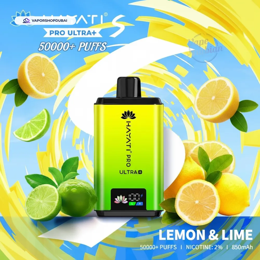 Hayati Pro Ultra+ S 50000 Puffs Disposable Vape In UAE 55 lemon-lime-2