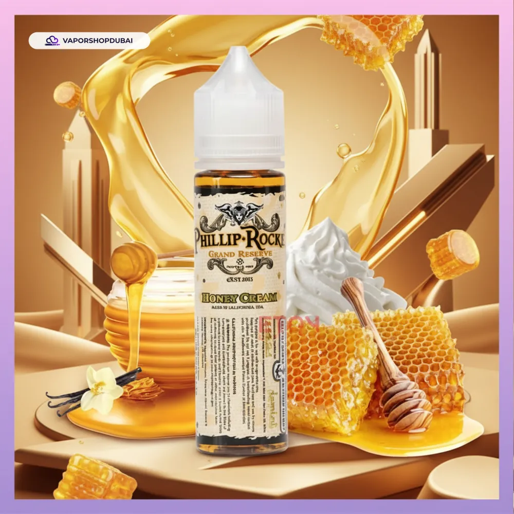 HONEY CREAM BY PHILLIP ROCKE GRAND RESERVE 60ML E-Liquid In UAE 1 HONEY CREAM BY PHILLIP ROCKE GRAND RESERVE 60ML IN DUBAI