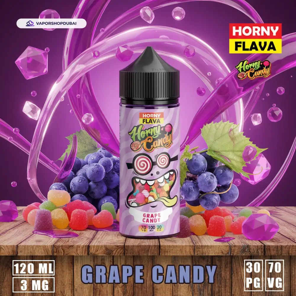 Horny Flava 120ml E-Liquid In UAE 43 grape-candy