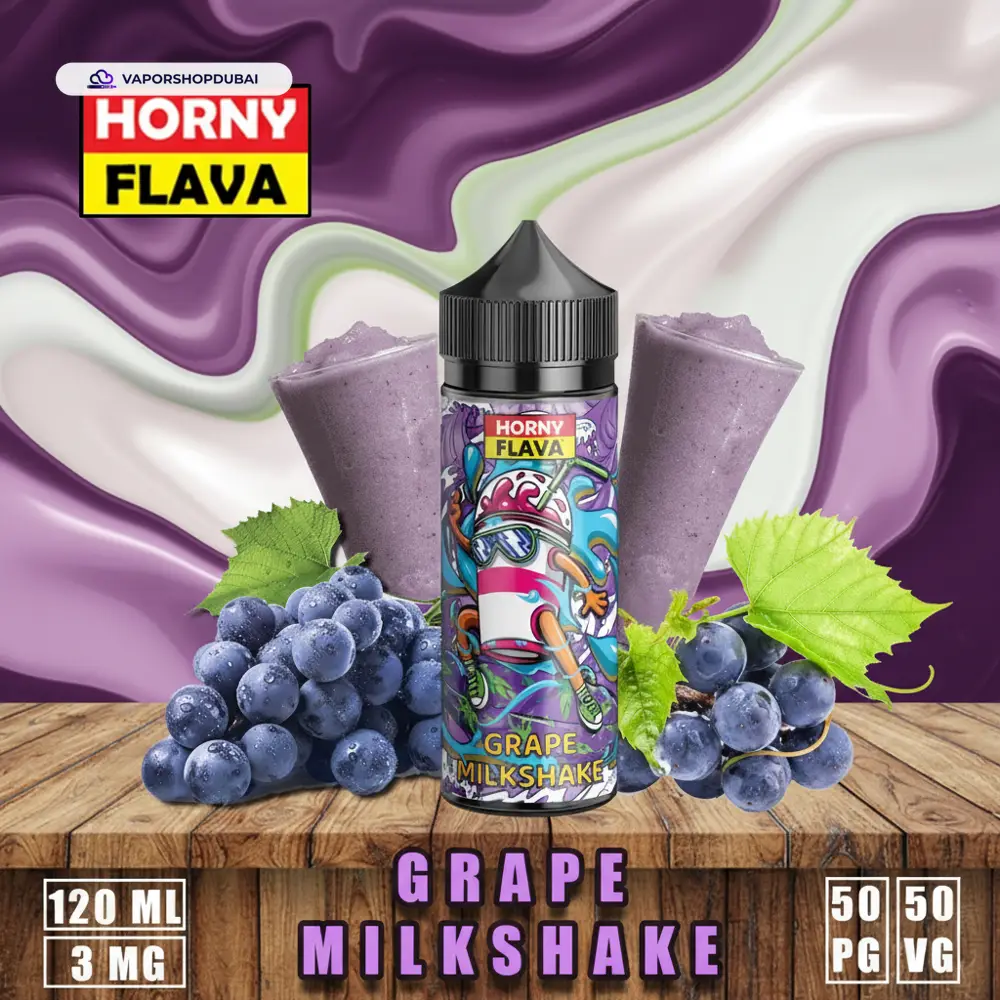 Horny Flava 120ml E-Liquid In UAE 44 grape-milkshake