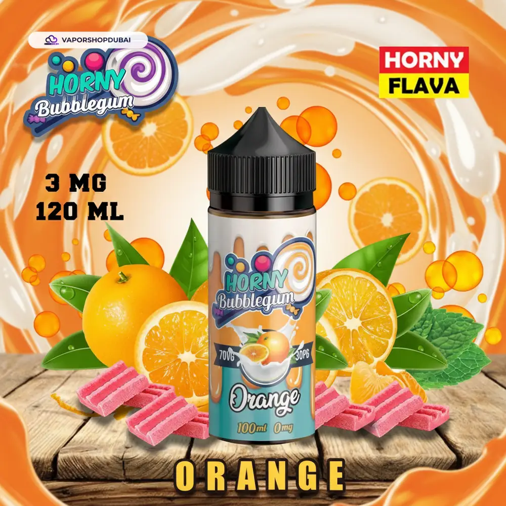 Horny Flava 120ml E-Liquid In UAE 48 orange