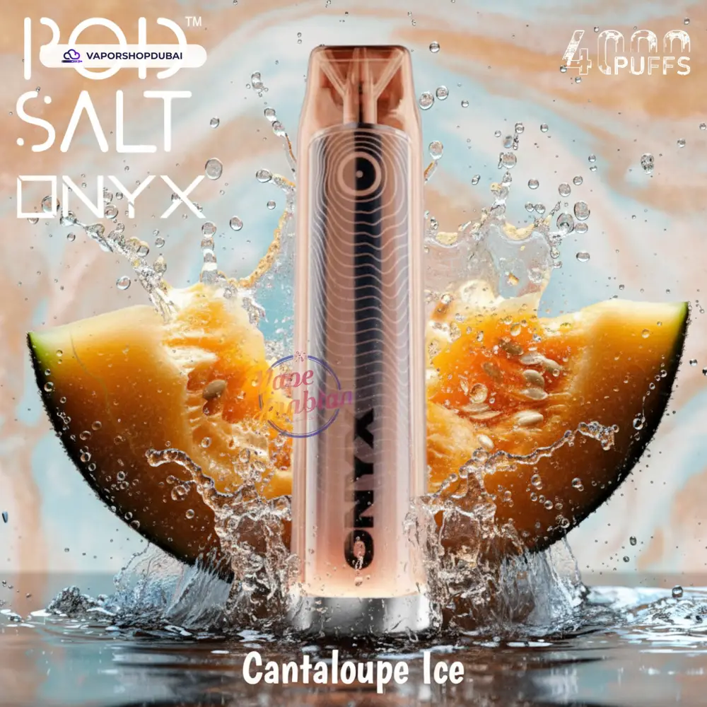 Pod Salt Onyx 4000 Puffs Disposable Vape 20mg/ml In UAE 32 cantaloupe-ice