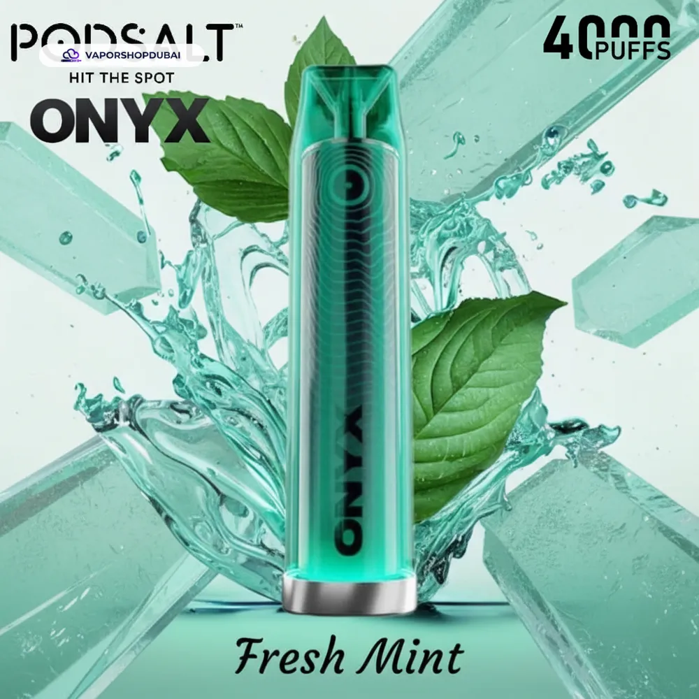 Pod Salt Onyx 4000 Puffs Disposable Vape 20mg/ml In UAE 33 fresh-mint
