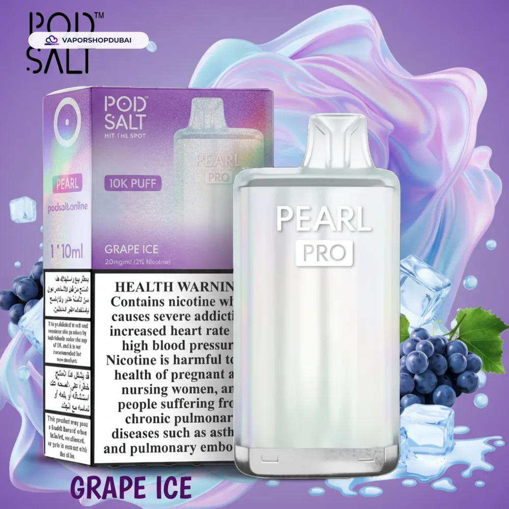 Pod Salt Pearl Pro 10000 Puffs Pod Kit In UAE 18 Pod Salt Pearl Pro 10000 Puffs 20mg Disposable Vape In UAE
