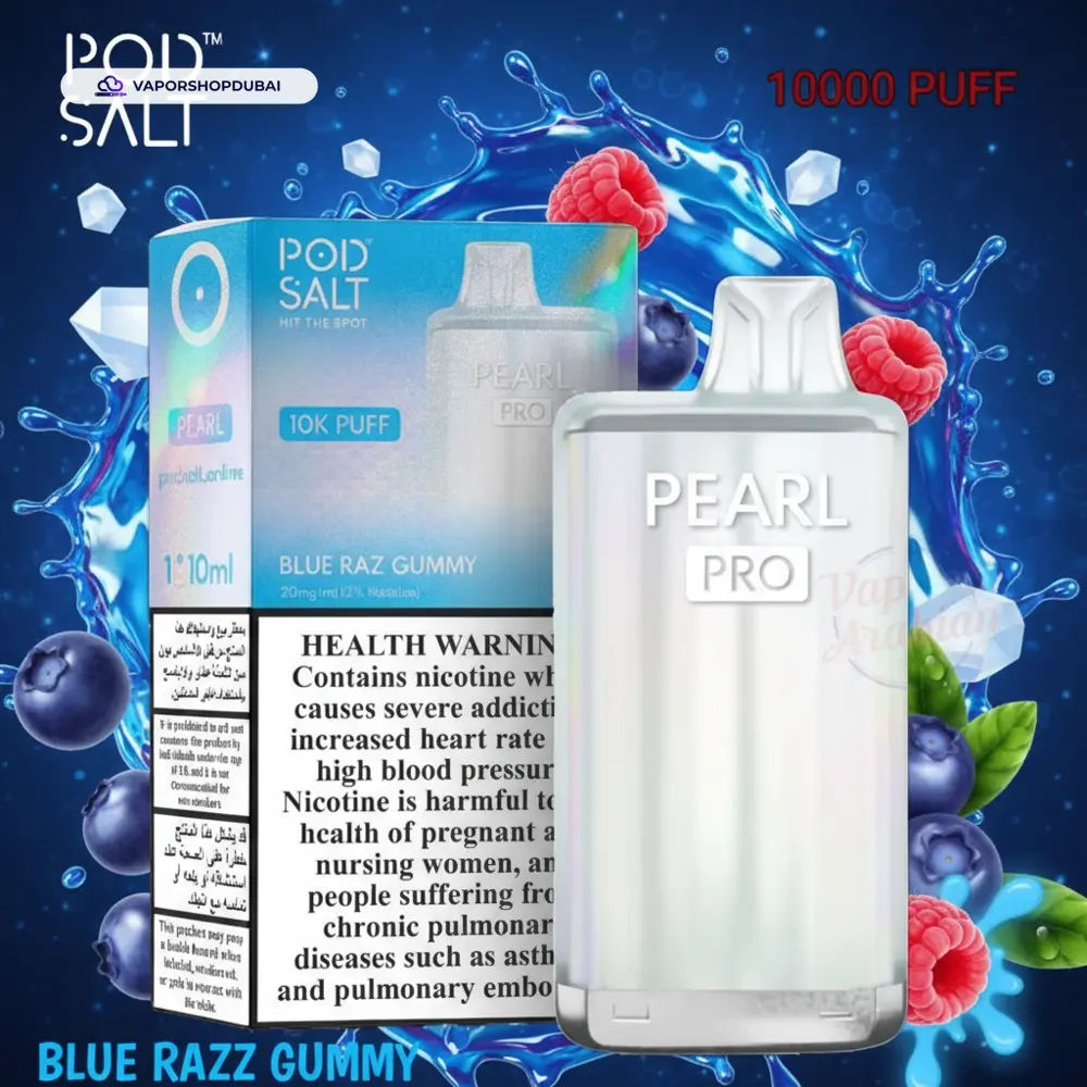 Pod Salt Pearl Pro 10000 Puffs Pod Kit In UAE 20 Pod Salt Pearl Pro 10000 Puffs 20mg Disposable Vape In UAE