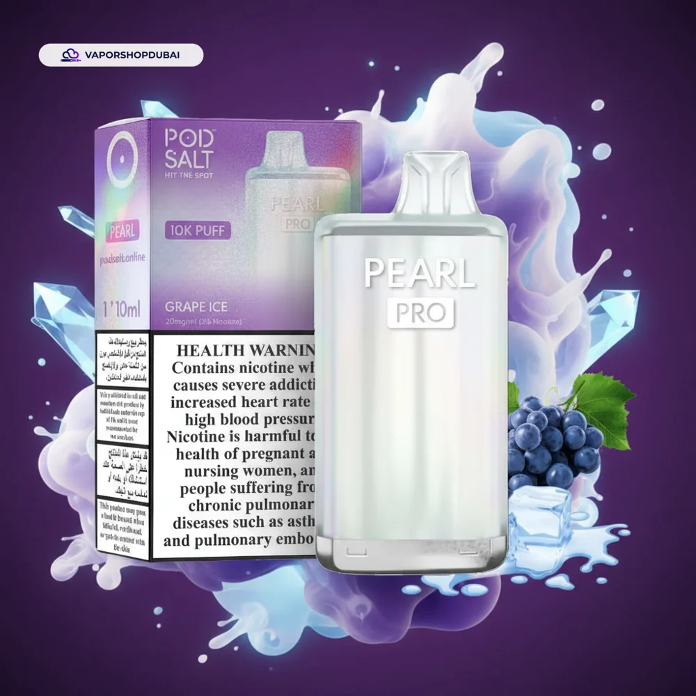 Pod Salt Pearl Pro 10000 Puffs Pod Kit In UAE 9 Pod Salt Pearl Pro 10000 Puffs 20mg Disposable Vape In UAE