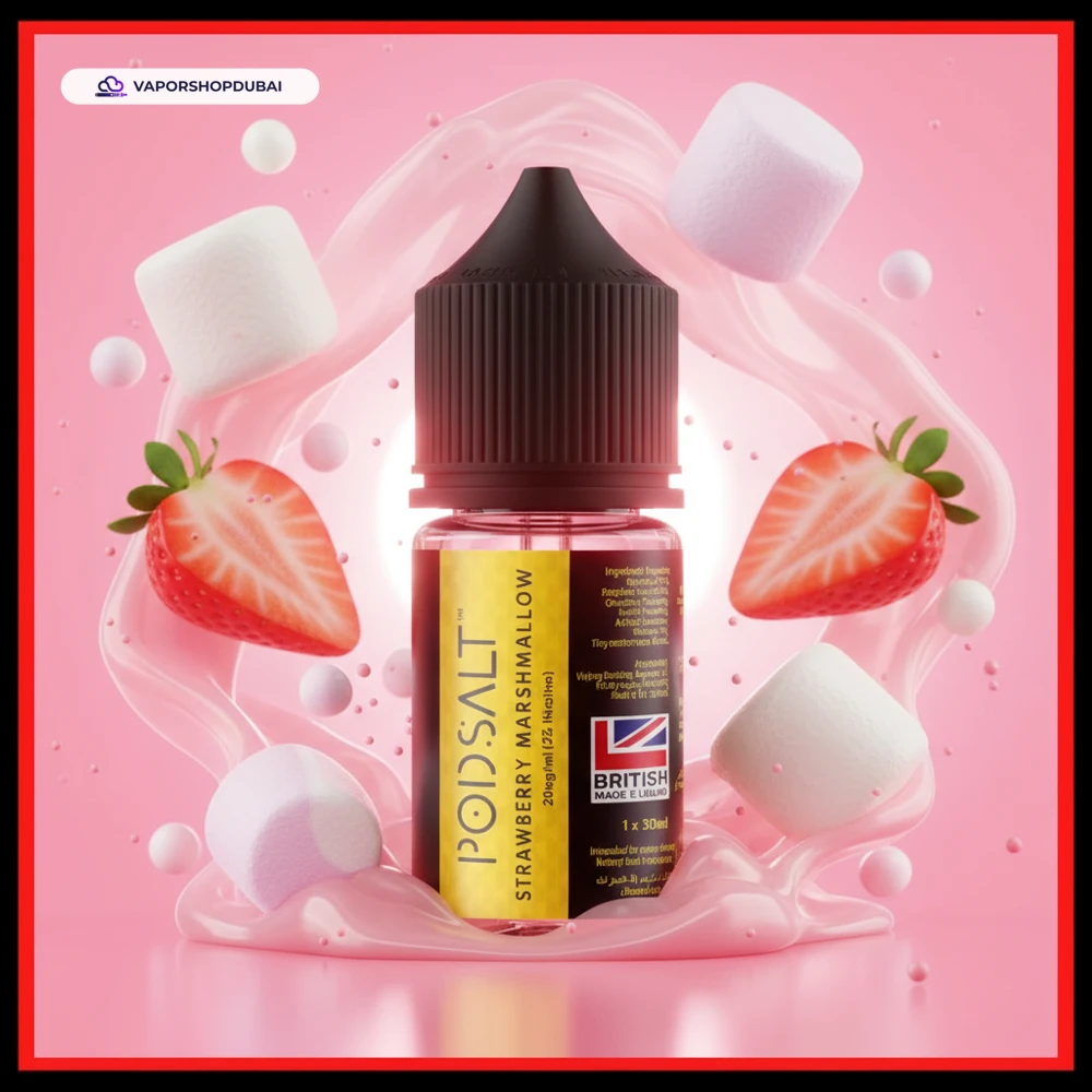 POD SALT STRAWBERRY MARSHMALLOW MAN 3 SALT NIC E-LIQUID In UAE 1 POD SALT STRAWBERRY MARSHMALLOW MAN 3 SALT NIC E-LIQUID- 20MG