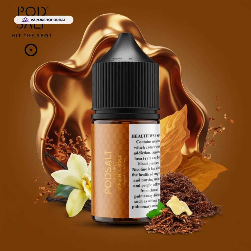 Pod Salt Tobacco Series Saltnic E-Liquid In UAE 23 virginia-gold