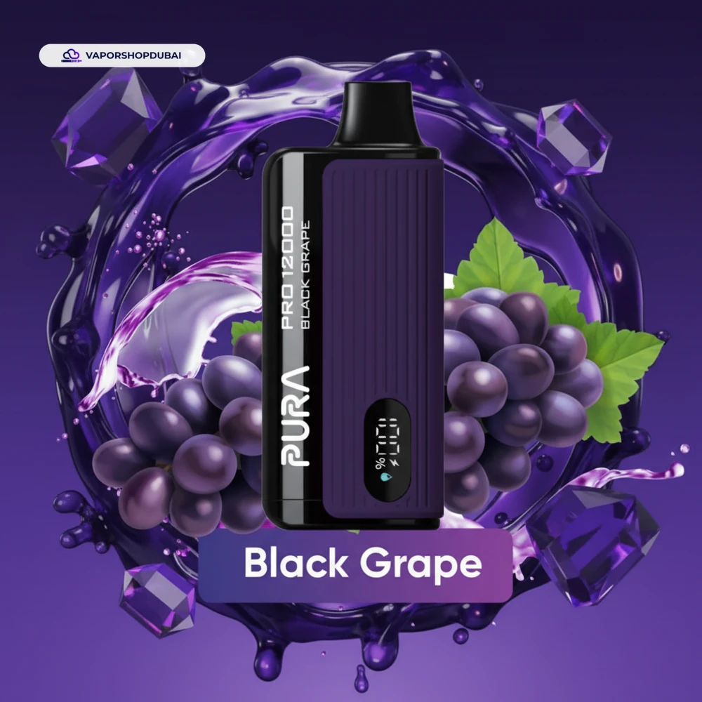 PURA 12000 Puffs Disposable Vape In UAE 22 black-grape