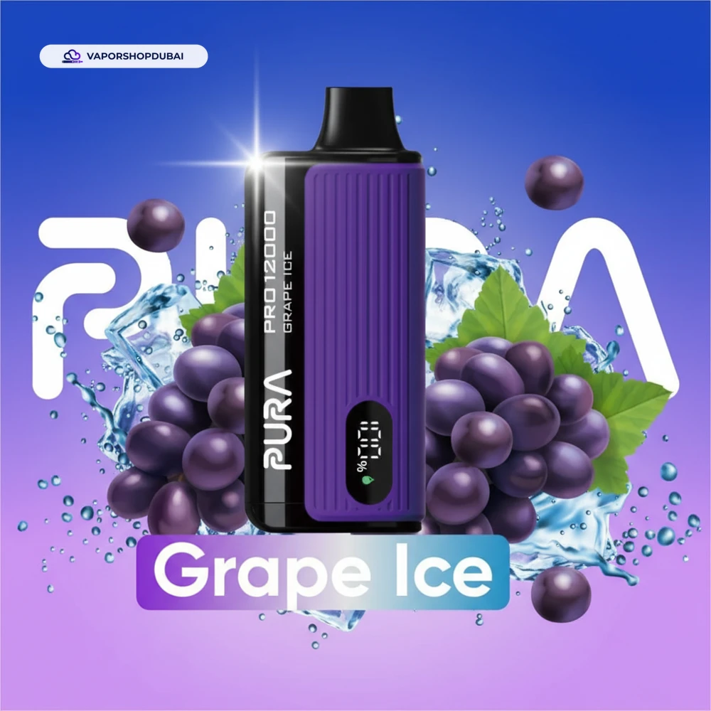 PURA 12000 Puffs Disposable Vape In UAE 25 grape-ice