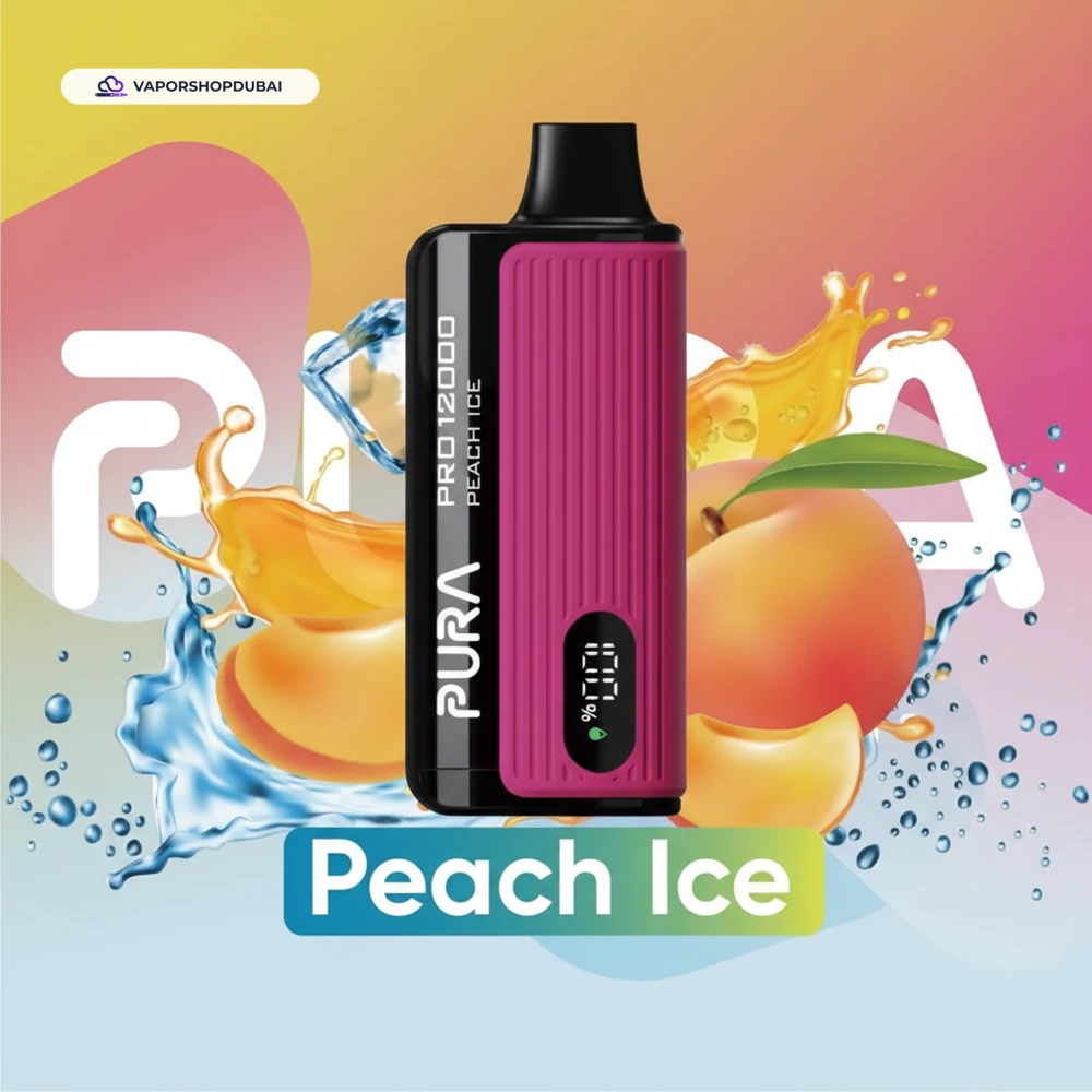 PURA 12000 Puffs Disposable Vape In UAE 28 peach-ice