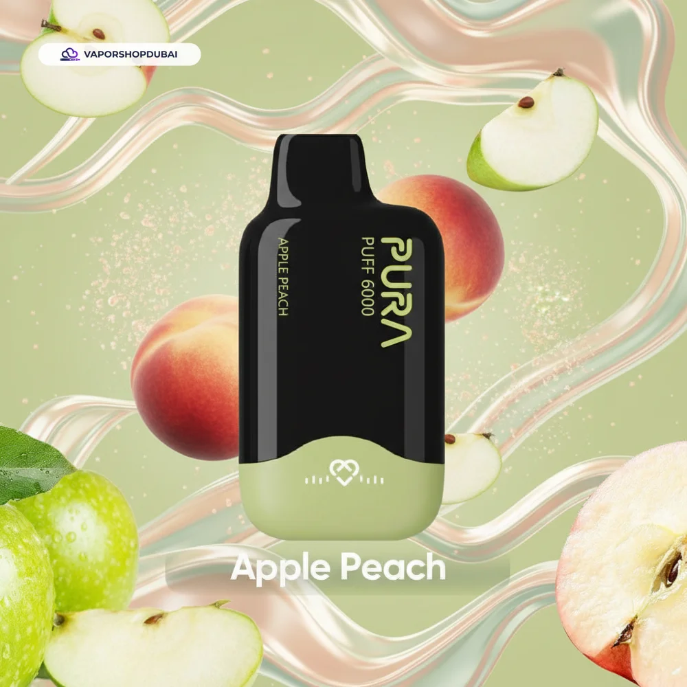 Pura 6000 Puffs Disposable Vape 2% In UAE 26 apple-peach