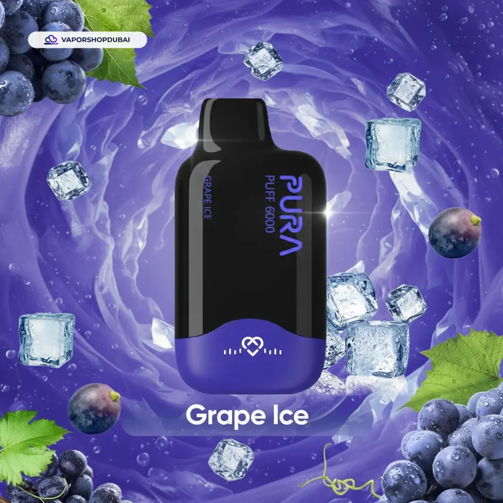 Pura 6000 Puffs Disposable Vape 2% In UAE 28 grape-ice