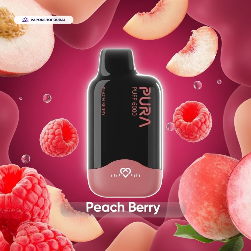 Pura 6000 Puffs Disposable Vape 2% In UAE 30 peach-berry
