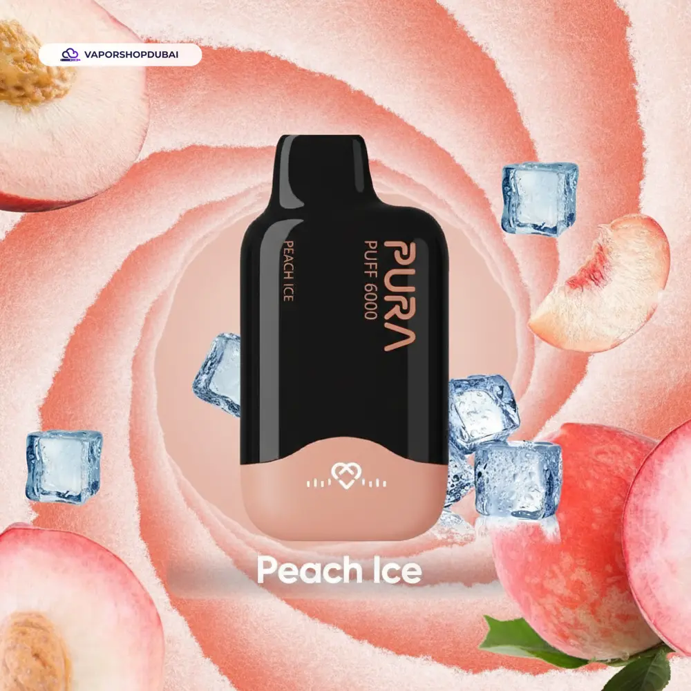 Pura 6000 Puffs Disposable Vape 2% In UAE 31 peach-ice