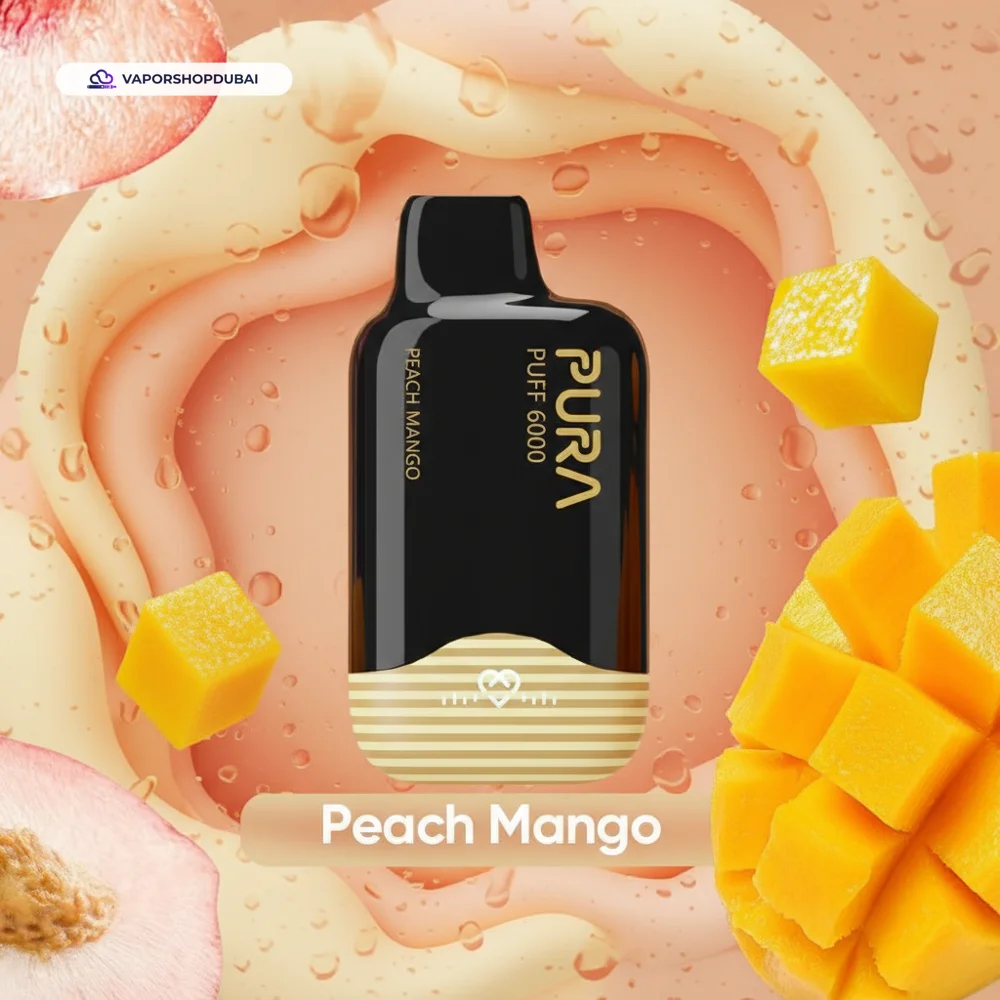 Pura 6000 Puffs Disposable Vape 2% In UAE 32 peach-mango