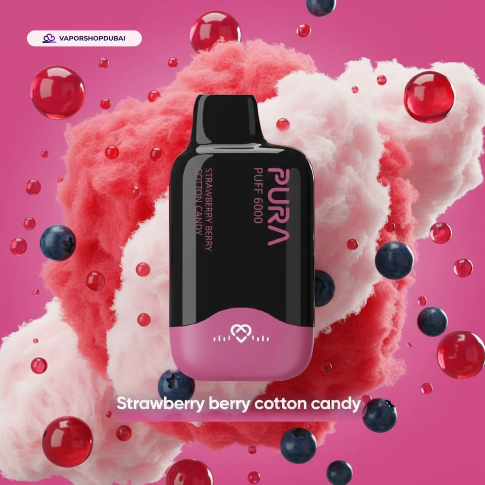 Pura 6000 Puffs Disposable Vape 2% In UAE 37 strawberry-berry-cotton-candy