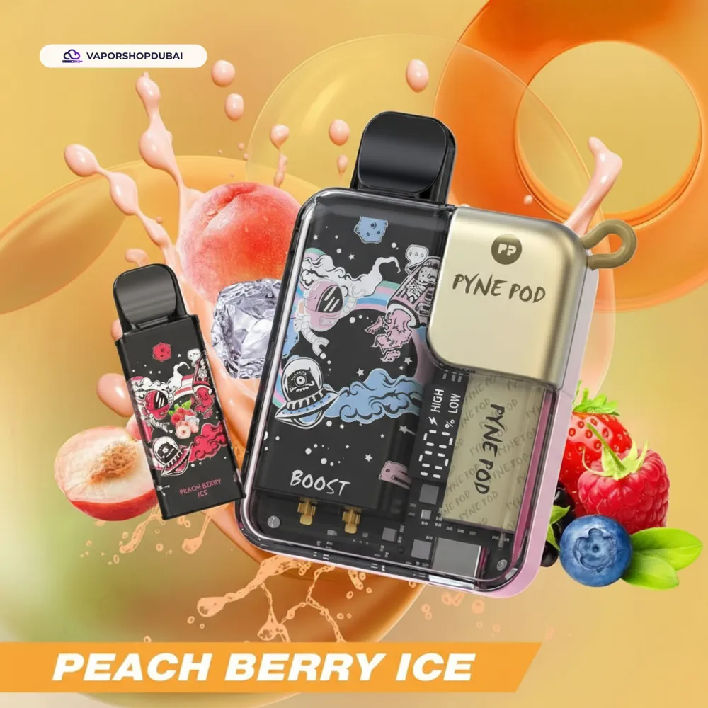 Pyne Pod 8000 Puffs Disposable Vape (Replaceable Pod) In UAE 35 peach-berry-ice