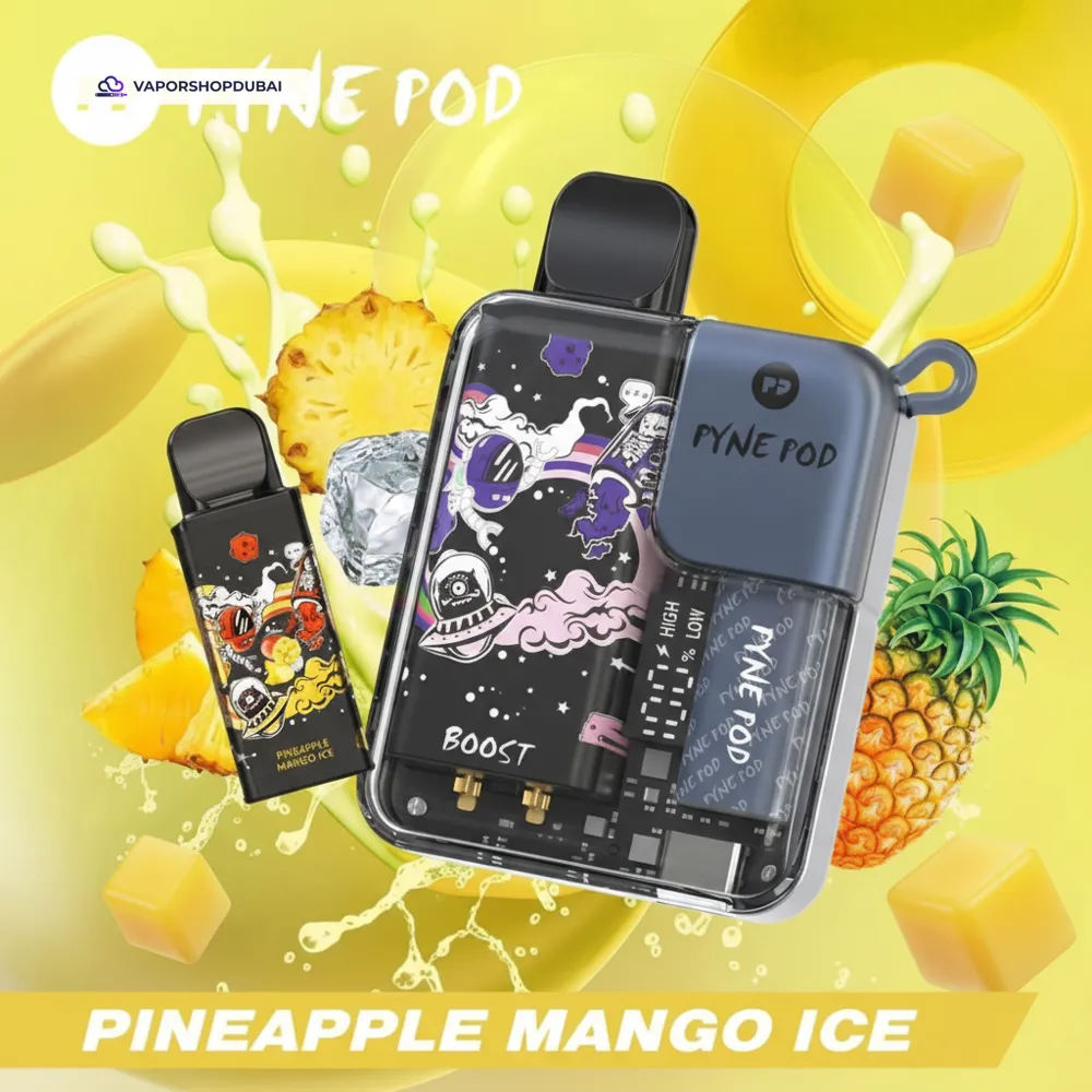 Pyne Pod 8000 Puffs Disposable Vape (Replaceable Pod) In UAE 36 pineapple-mango-ice