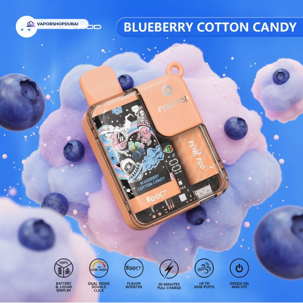 Pyne Pod 8500 Pod Kit In UAE 56 blueberry-cotton-candy