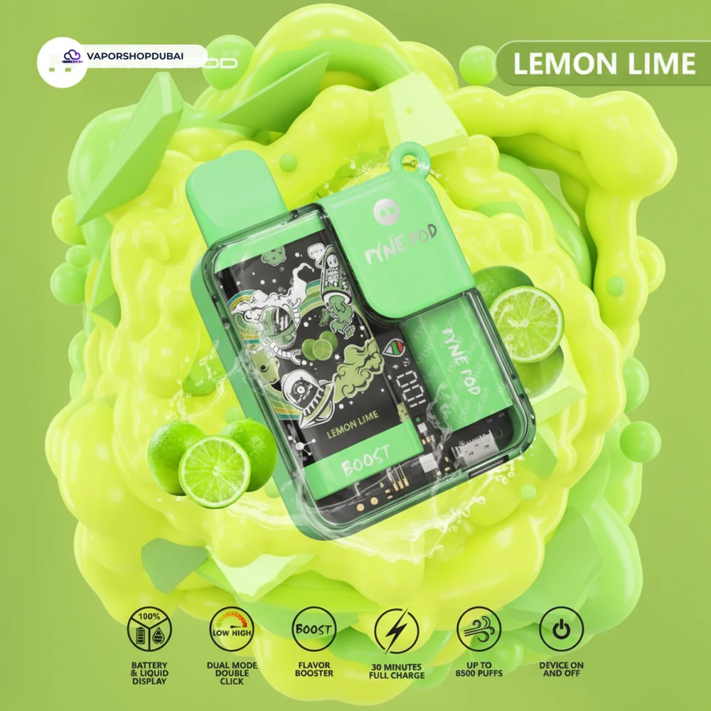 Pyne Pod 8500 Pod Kit In UAE 52 lemon-lime