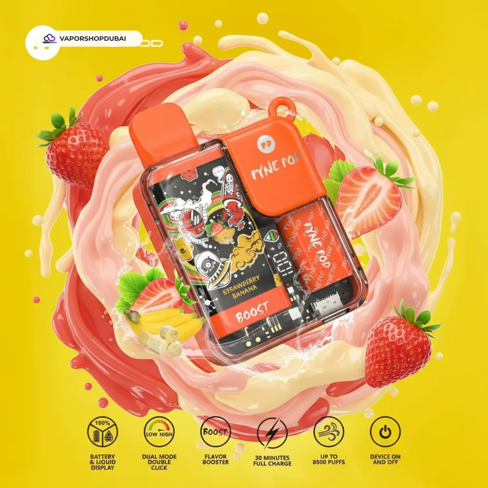 Pyne Pod 8500 Pod Kit In UAE 49 strawberry-banana