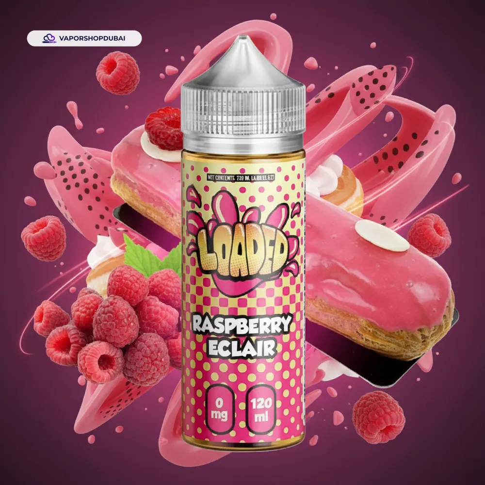 Raspberry Eclair By Loaded-E-Liquid 120ml In Dubai UAE 3 Raspberry Eclair By Loaded Best Price Dubai