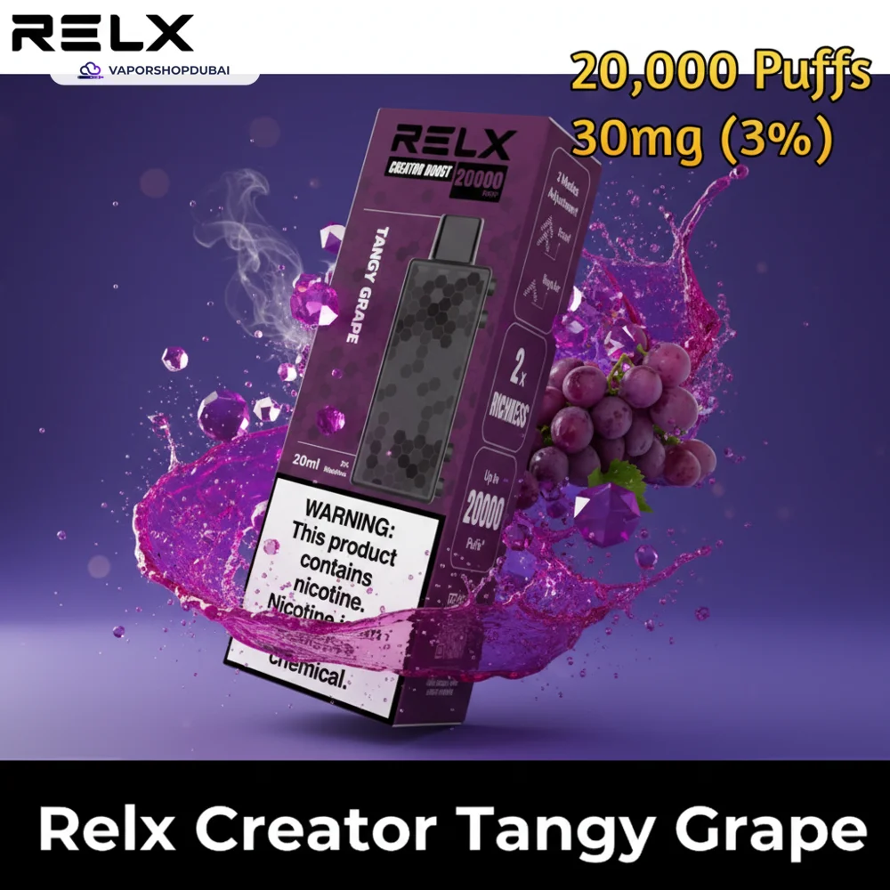 Relx Creator Extra Pods 1pcs Pack In UAE 12 tangy-grape-20000-puffs