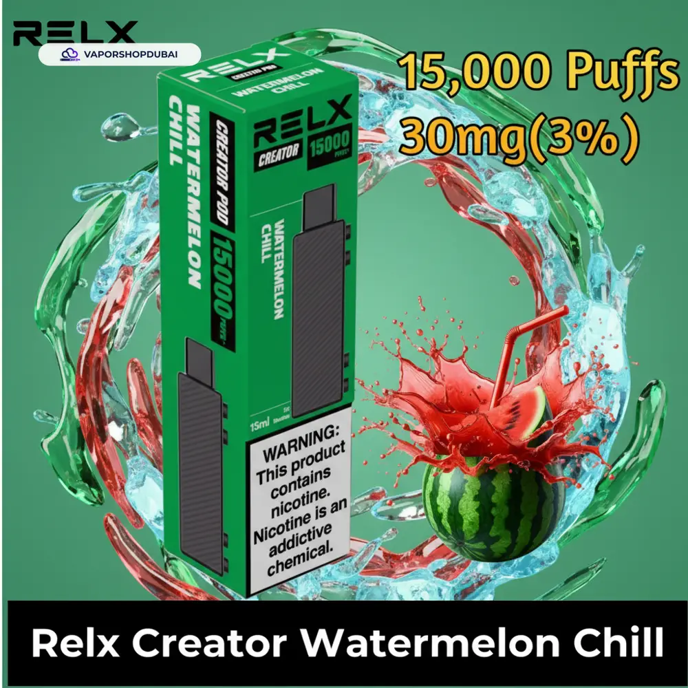 Relx Creator Extra Pods 1pcs Pack In UAE 14 watermelon-chill-15000-puffs