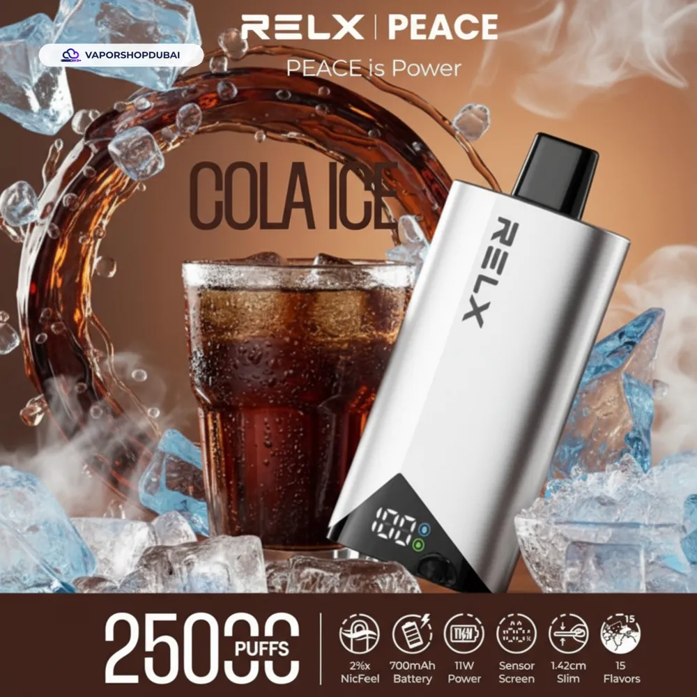 Relx Peace 25000 Puffs Disposable Vape In DUBAI,UAE 32 cola-ice