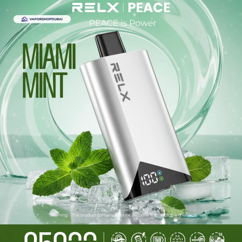 Relx Peace 25000 Puffs Disposable Vape In DUBAI,UAE 38 miami-mint