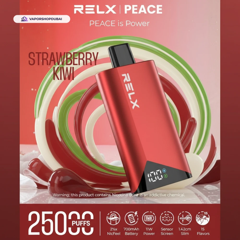 Relx Peace 25000 Puffs Disposable Vape In DUBAI,UAE 41 strawberry-kiwi