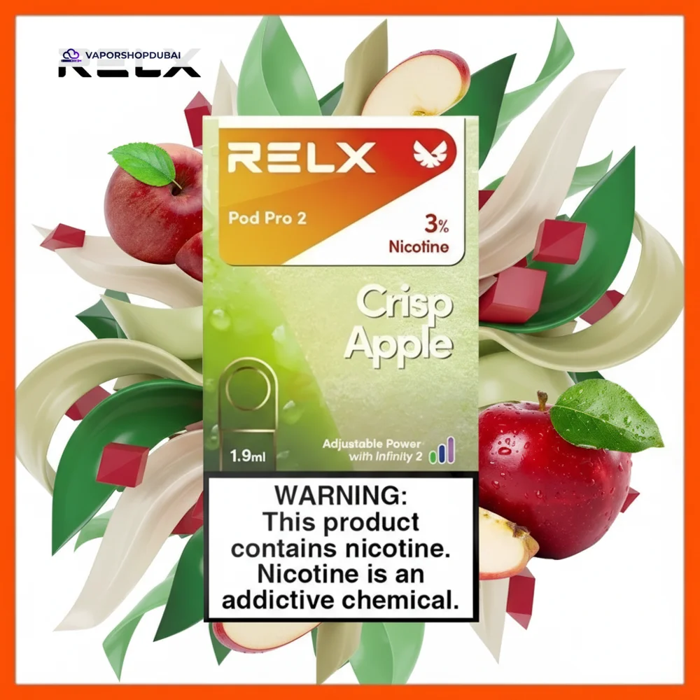 RELX Pod Pro 2 Pods 1.9ml Pod Kit In UAE 45 crisp-apple-3