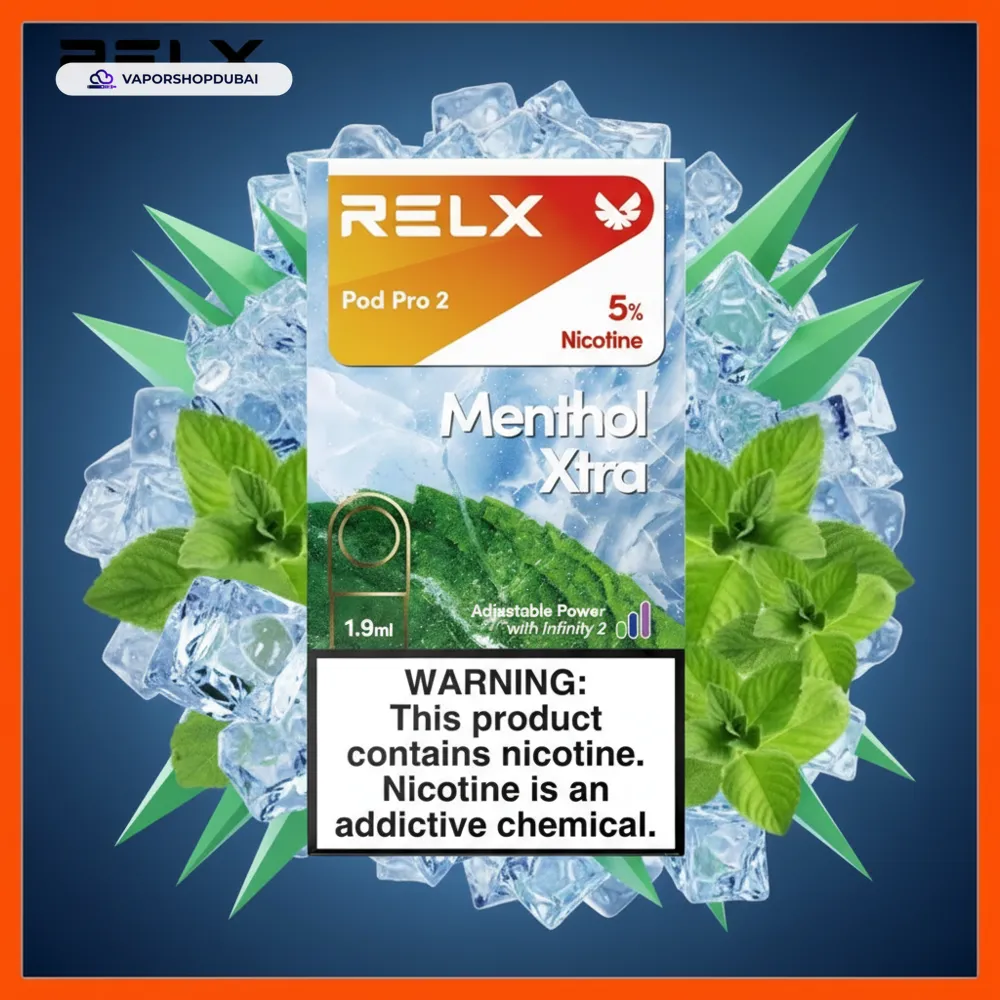 RELX Pod Pro 2 Pods 1.9ml Pod Kit In UAE 52 menthol-xtra-5