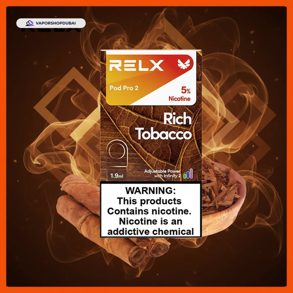 RELX Pod Pro 2 Pods 1.9ml Pod Kit In UAE 57 rich-tobacco-5