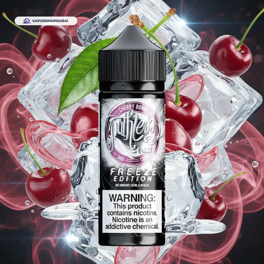 RUTHLESS FREEZE EDITION CHERRY BOMB 120ML IN UAE 1 RUTHLESS FREEZE EDITION CHERRY BOMB 120ML IN UAE