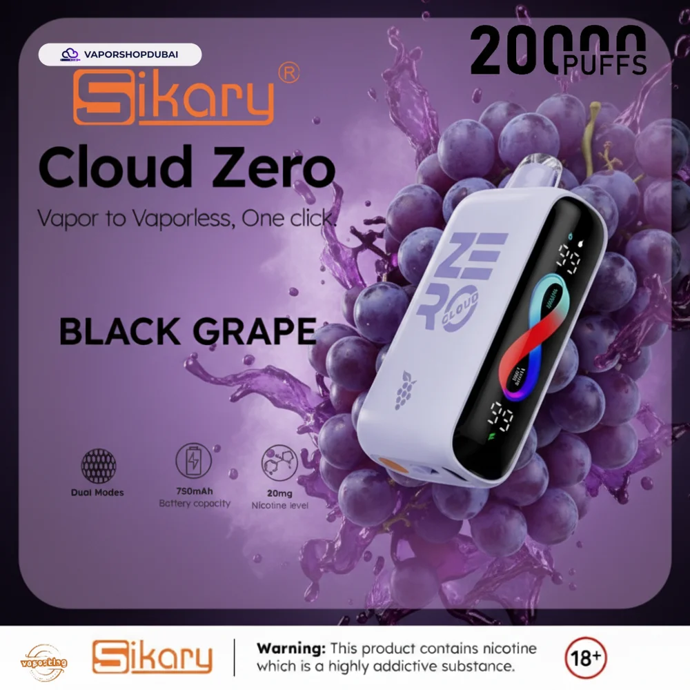 Sikary Cloud Zero 20000 Puffs Disposable 20mg In Dubai, UAE 25 black-grape