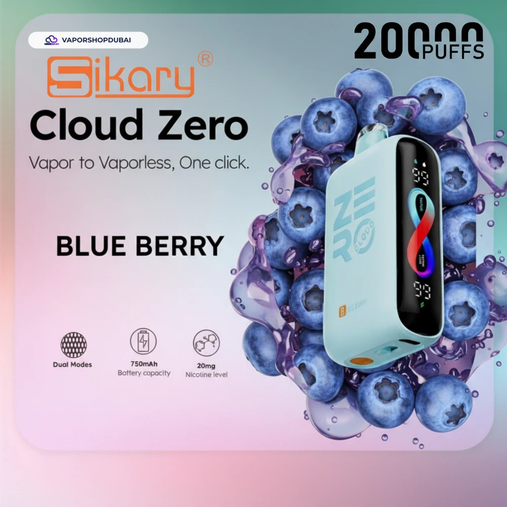 Sikary Cloud Zero 20000 Puffs Disposable 20mg In Dubai, UAE 26 blue-berry