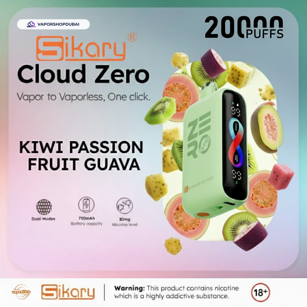 Sikary Cloud Zero 20000 Puffs Disposable 20mg In Dubai, UAE 30 kiwi-passion-fruit-guava