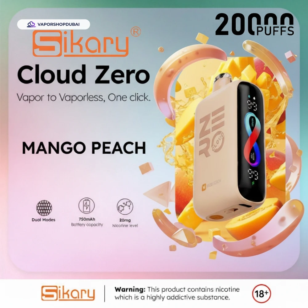 Sikary Cloud Zero 20000 Puffs Disposable 20mg In Dubai, UAE 32 mango-peach