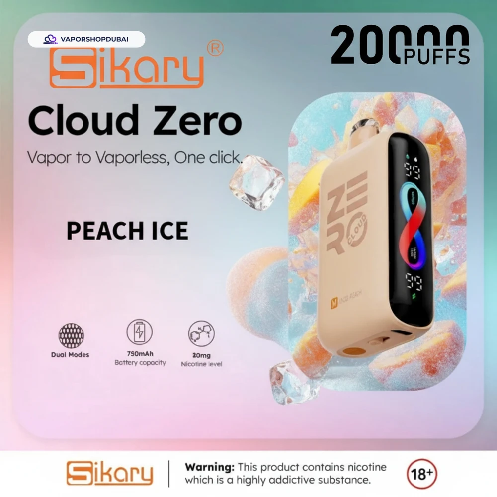 Sikary Cloud Zero 20000 Puffs Disposable 20mg In Dubai, UAE 34 peach-ice