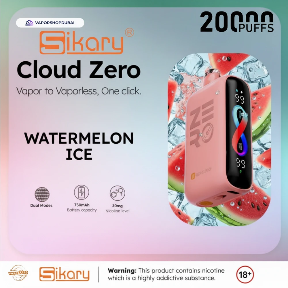 Sikary Cloud Zero 20000 Puffs Disposable 20mg In Dubai, UAE 35 watermelon-ice