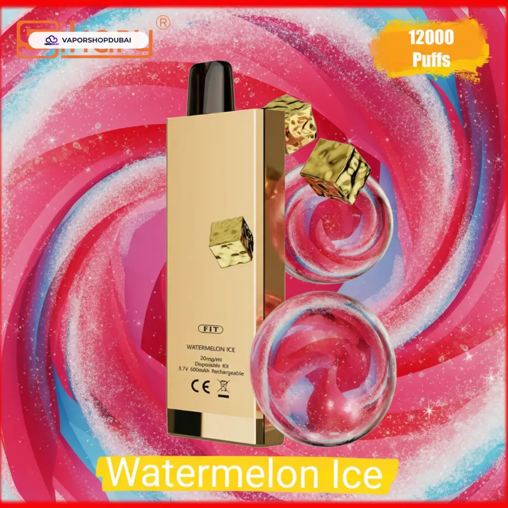 SIKARY FIT 12000 Puffs Disposable Vape 20mg/ml nicotine In UAE 40 watermelon-ice