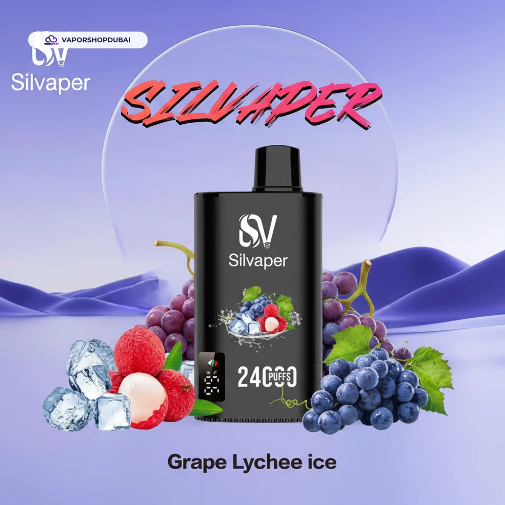 Silvaper 24000 Puffs Disposable Vape In UAE 63 grape-lychee-ice