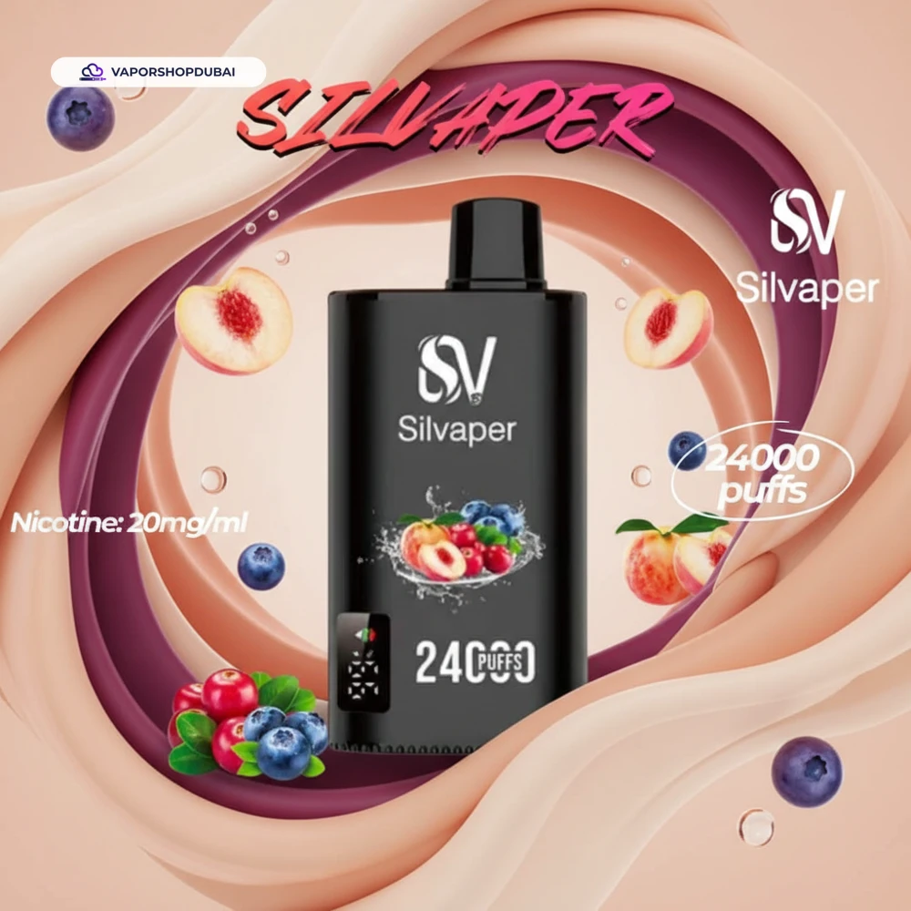 Silvaper 24000 Puffs Disposable Vape In UAE 67 peach-berries