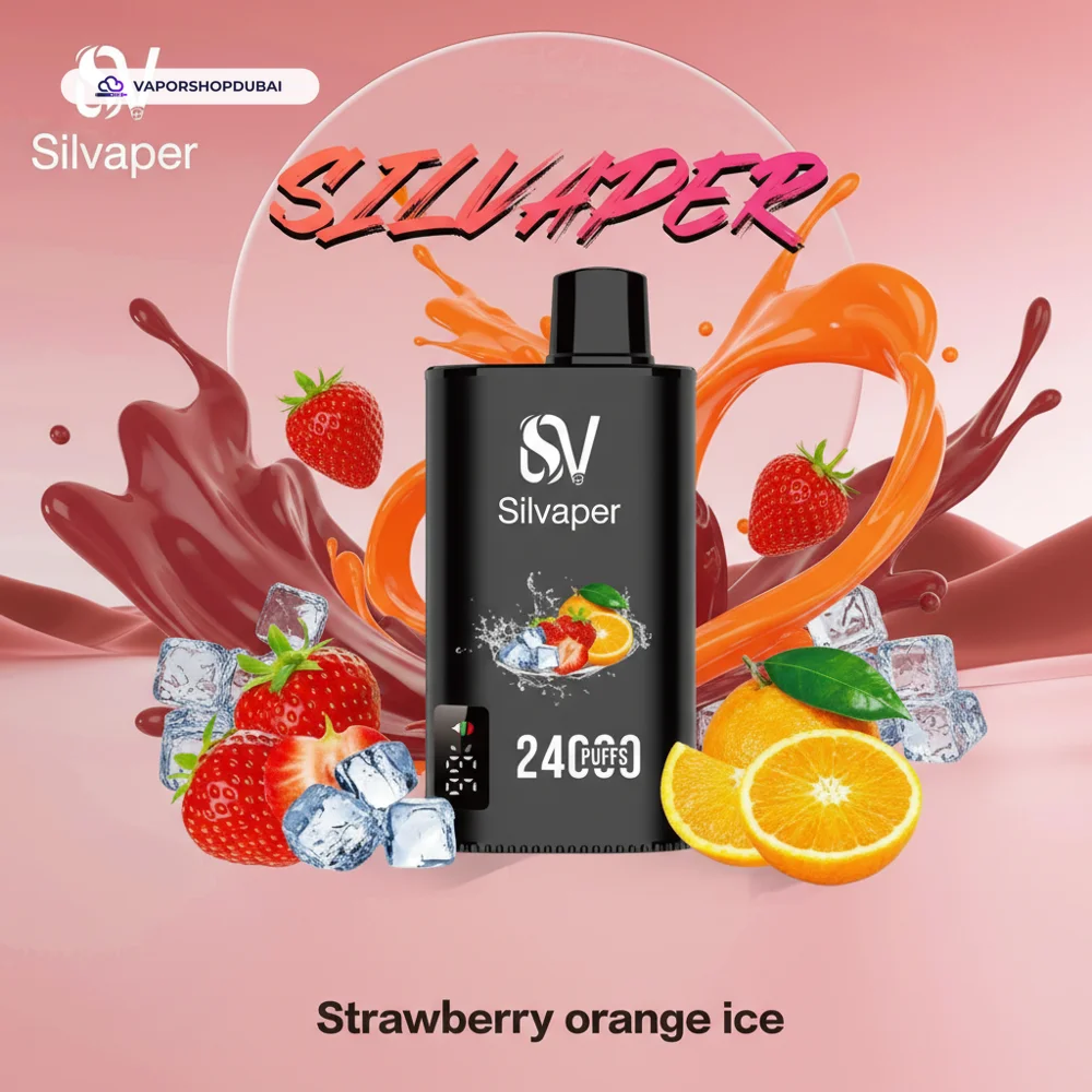 Silvaper 24000 Puffs Disposable Vape In UAE 73 strawberry-orange-ice