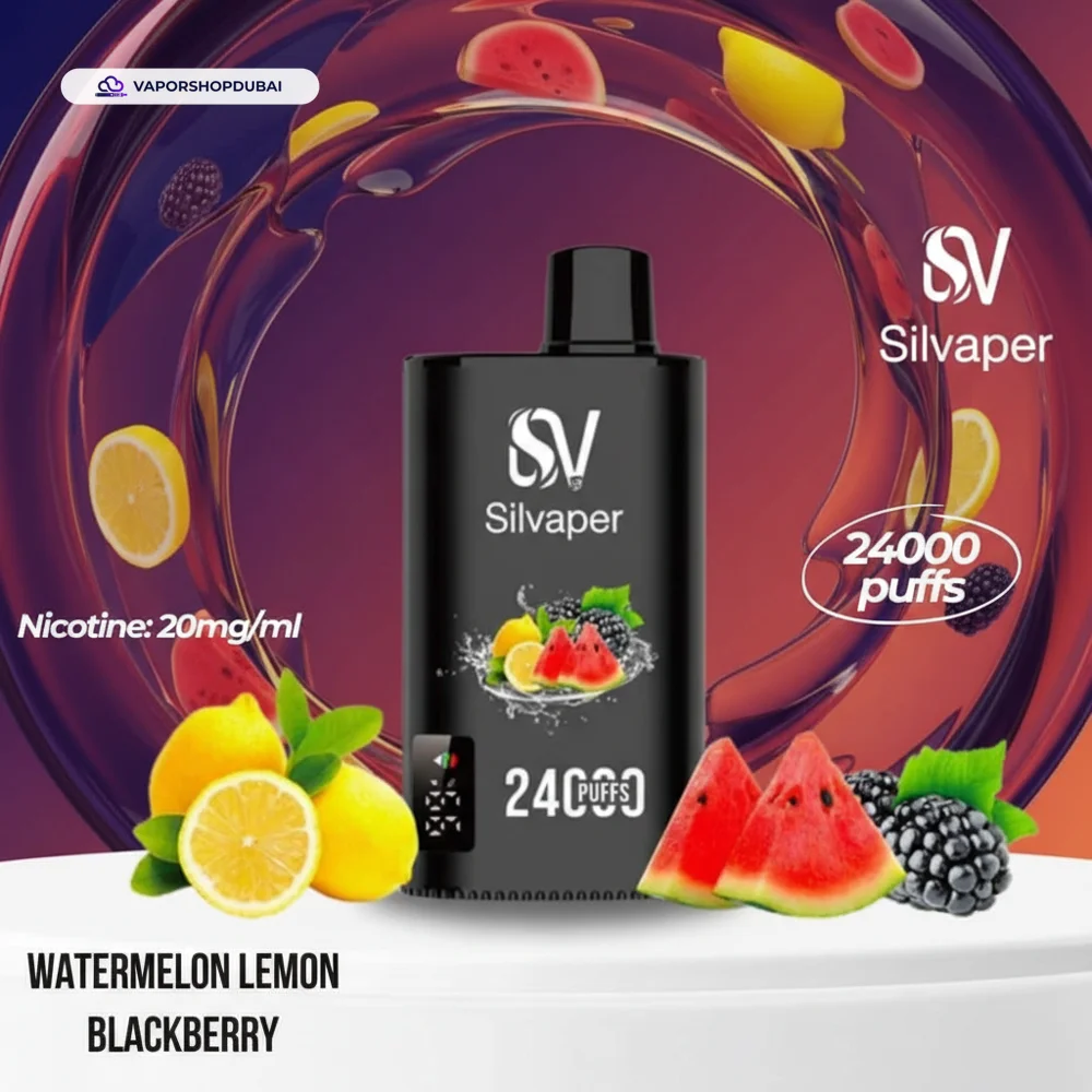 Silvaper 24000 Puffs Disposable Vape In UAE 76 watermelon-lemon-blackberry