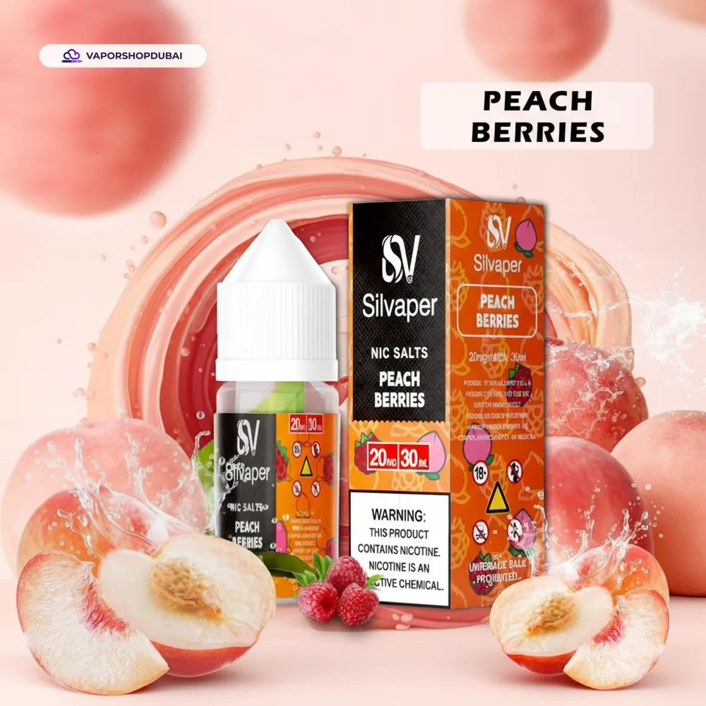 Silvaper Salt Nic E-Liquid In UAE 22 peach-berries