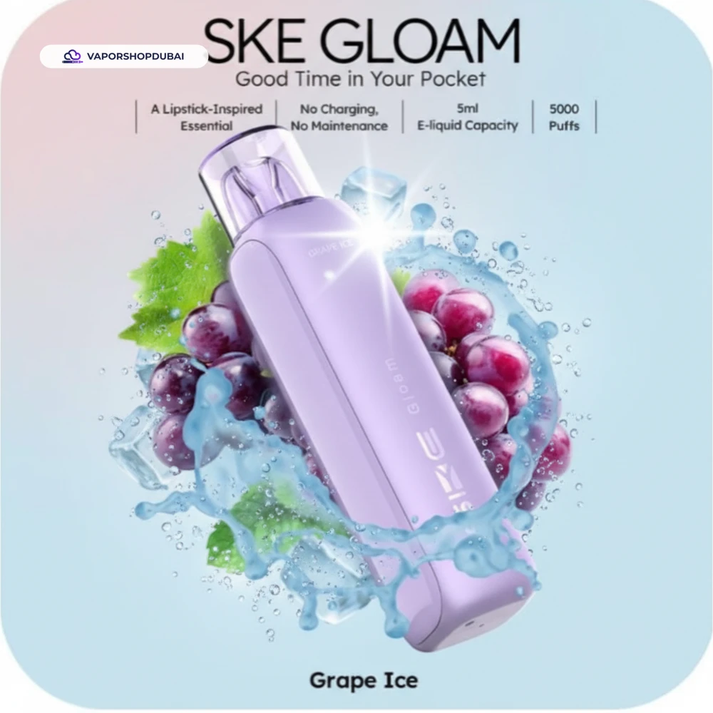 SKE Gloam 5000 Puffs Disposable Vape 20mg In UAE 29 grape-ice