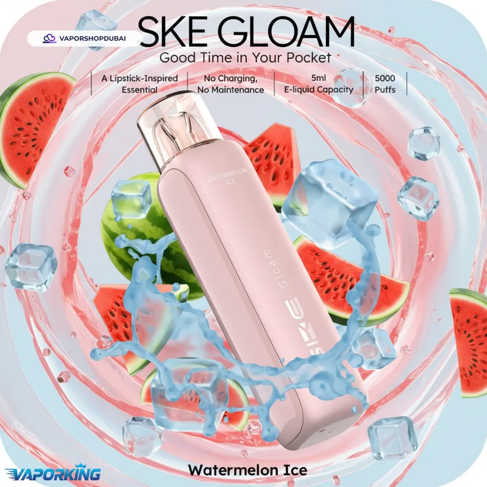 SKE Gloam 5000 Puffs Disposable Vape 20mg In UAE 35 watermelon-ice